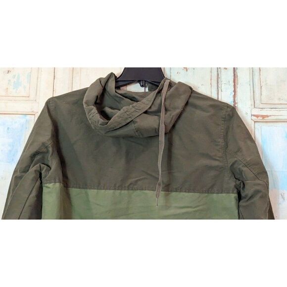 Modern Amusement Mens Size Medium Green Long Sleeve Hooded Windbreaker Jacket - Picture 8 of 11